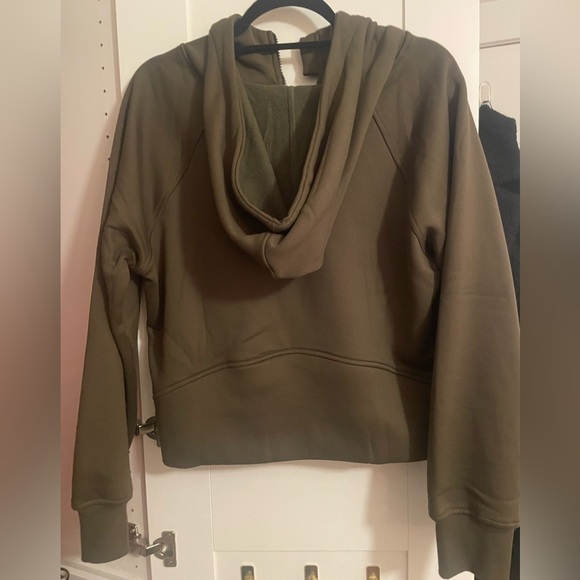 Viral Amazon Olive Green Cropped Hoodie / Pullover - Picture 2 of 4